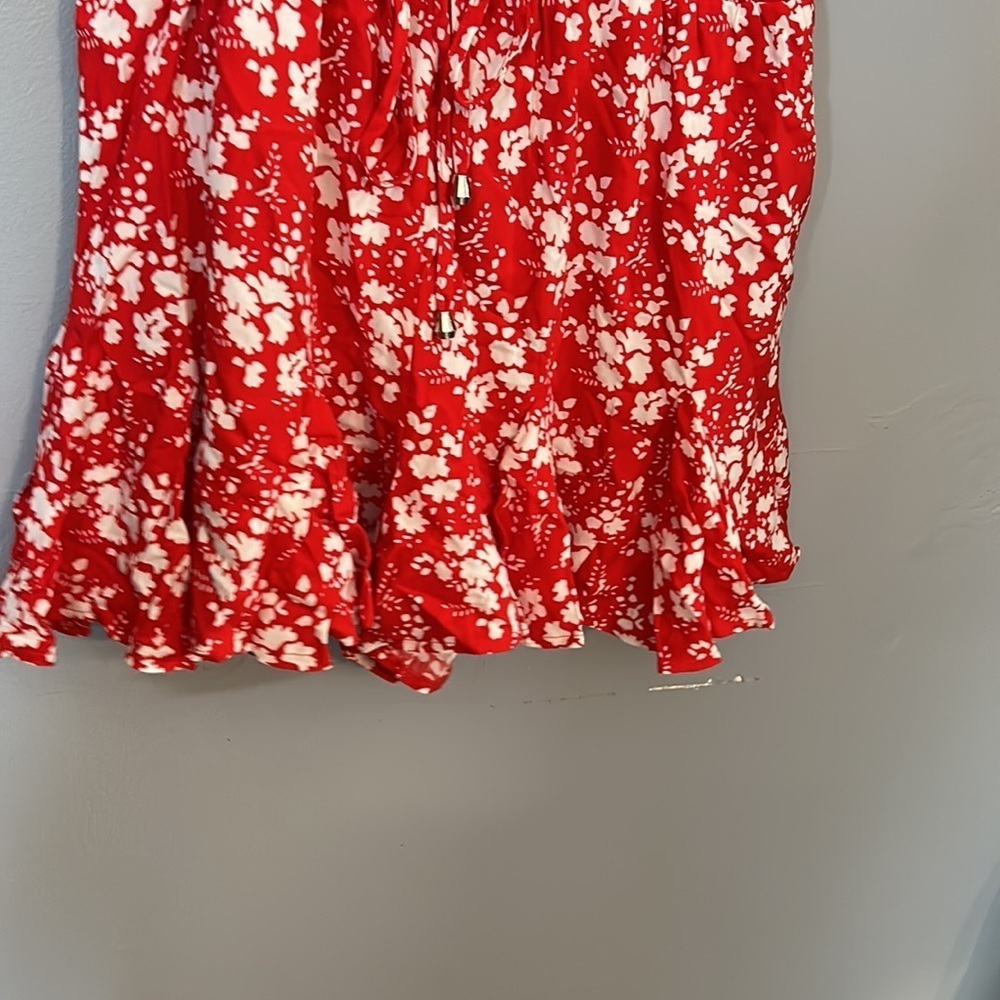 Floral Red Women's Jumpsuit - Picture 7 of 7